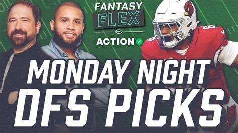 Monday night football dfs picks - Nov 27, 2023 · He was all over Travis Kelce's four-touchdown performance against the Raiders on Monday Night Football, Kirk Cousins' 460-yard, four-TD performance on Thanksgiving Day, and T.J. Hockenson's 13 ... 